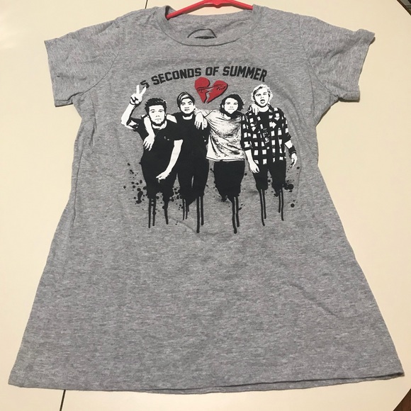 5SOS M T-Shirt Gray - Picture 2 of 3